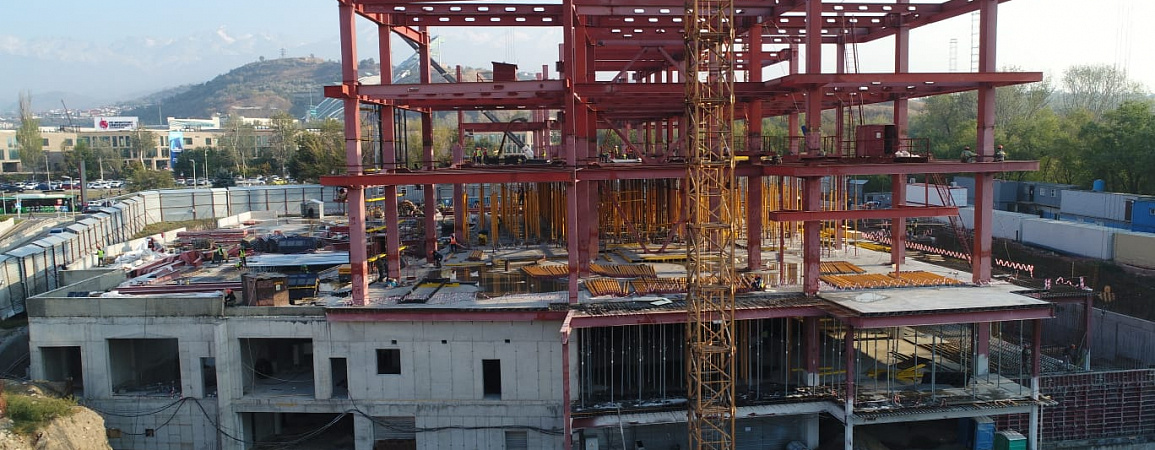 Construction of a multi-storey business center with underground parking - Deniz Park